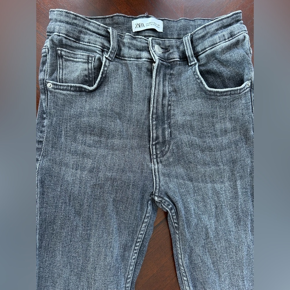 Zara Gray Jeans size 06 - Picture 4 of 8